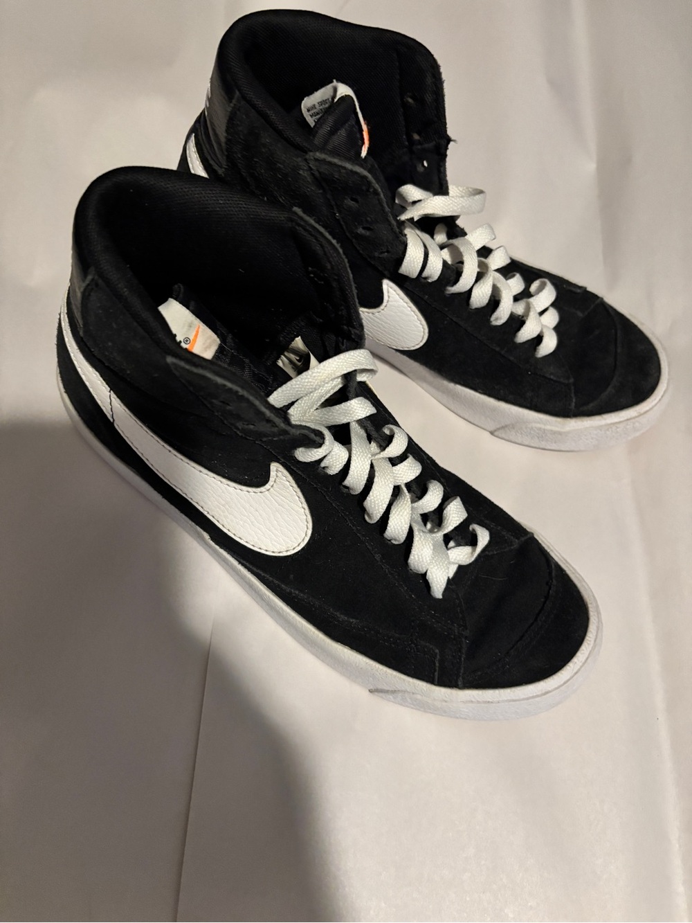 Nike Black and White Mid-Top Sneakers